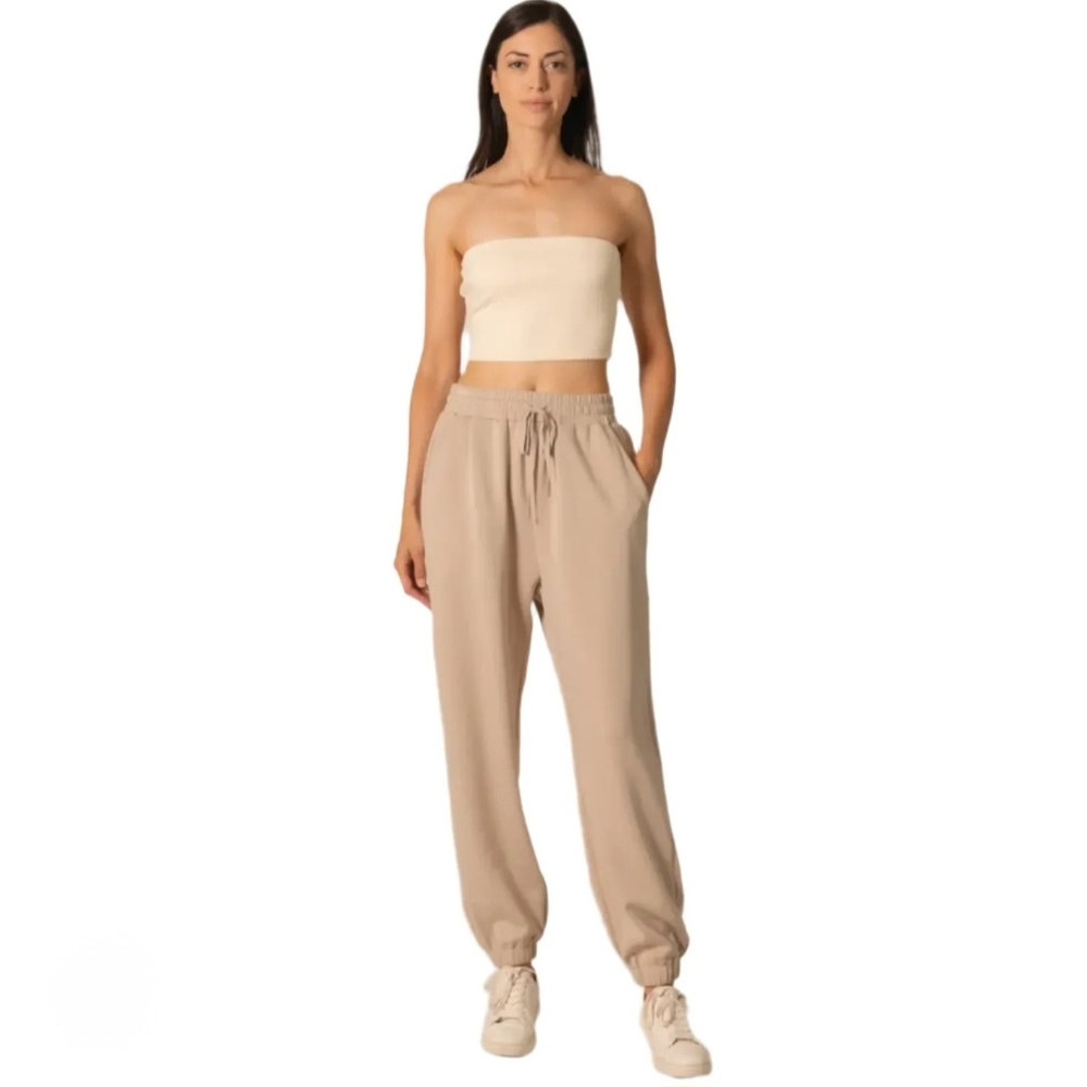 P Cill Butter Modal Joggers In Taupe SzM